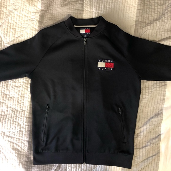 Men’s Reflective Tommy Hilfiger Zip-Up Sweater - Picture 1 of 3